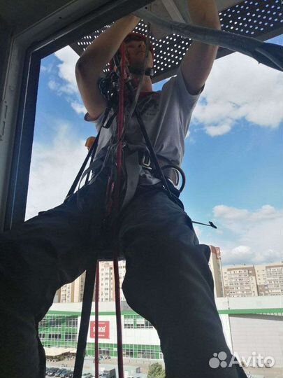 Установка кондиционеров. Закладка трассы