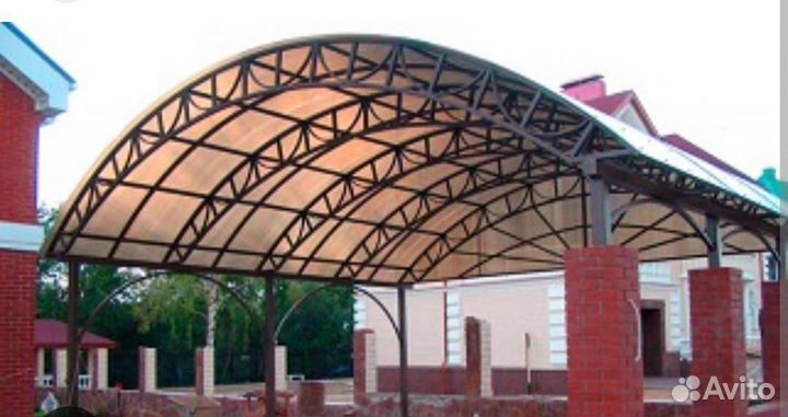 Навесы арочные прямые