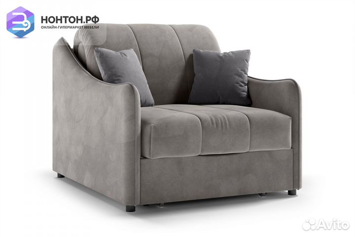 Кресло аккордеон Эско серо-бежевое / серое