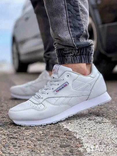 Кроссовки Reebok White Classic из Натуральной Кожи