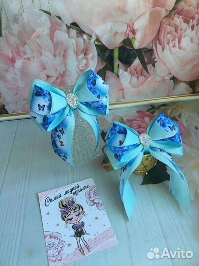 Летние яркие бантики резинки для волос