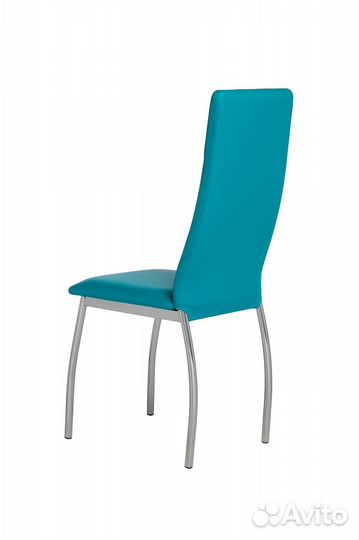 Стул милан ромб под хром/экокожа бирюзовая Эко 301