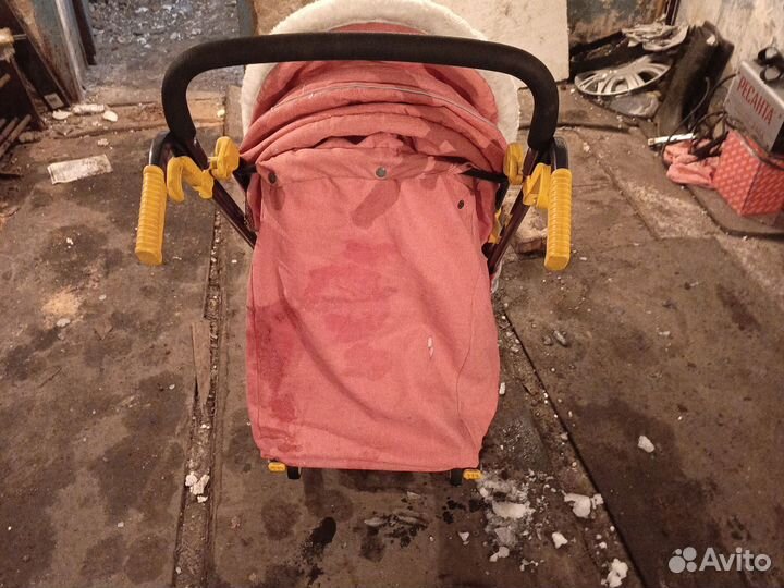 Детские санки коляска ника с колёсами
