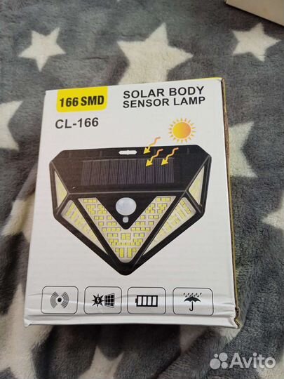 Фонарь на солнечной батарее новый