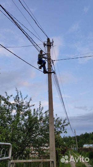 Подключение электричества на участок