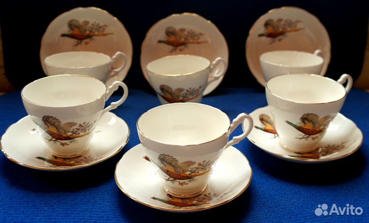 Чайные пары Royal Stuart Костяной фарфор 1950-60гг