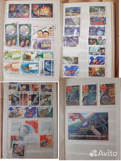 Почтовые марки Куба, Монголия, СССР