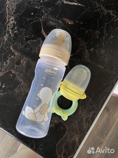 Бутылочка chicco + ниблер