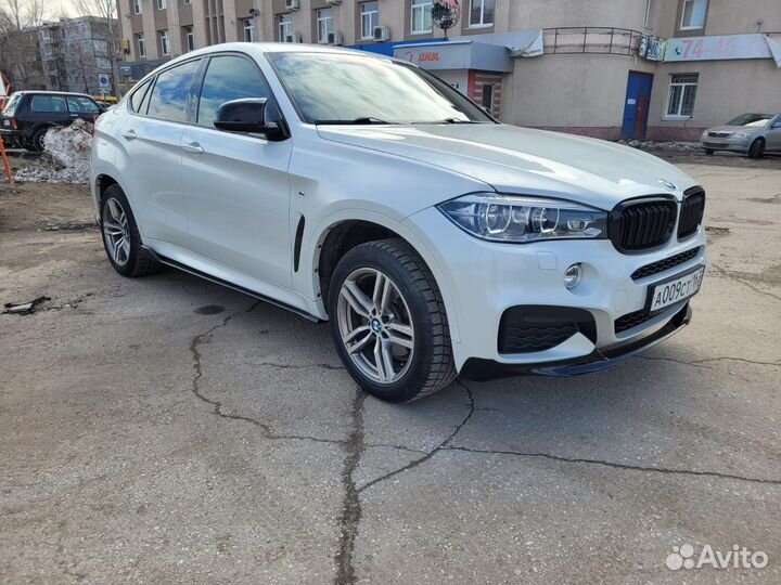 М губа X6M для BMW F16 черный глянец