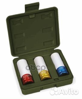 Набор головок ударных 6-гранных удлиненных 1/2