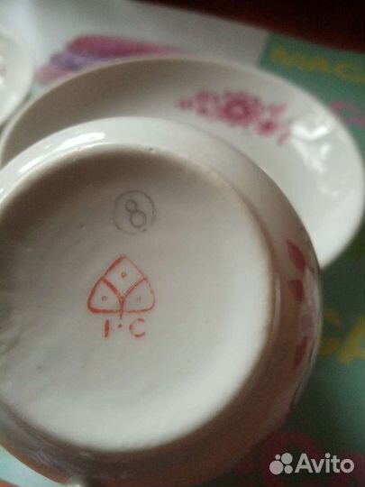 Чайные чашки с блюдцами 2 пары