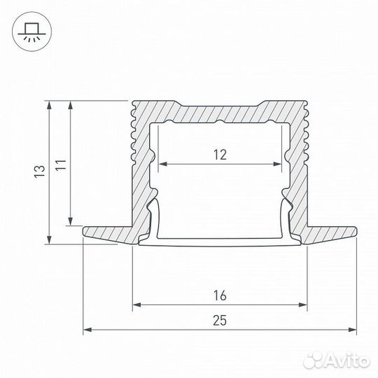 Профиль встраиваемый Arlight SL-slim 036040