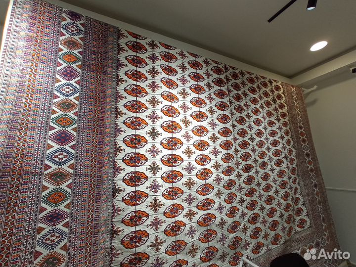 Ковер туркменский шерсть+шёлк 24 кв.м