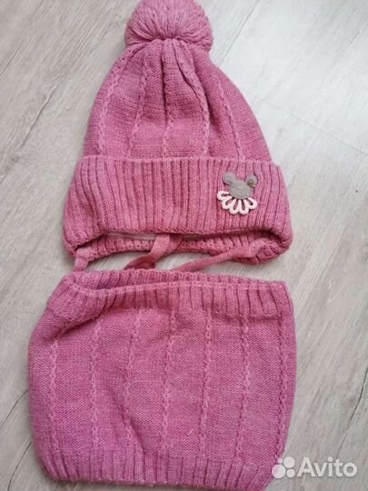 Комплект шапка, шарф