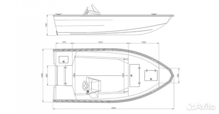 Лодка моторная Windboat 4.2C Evo