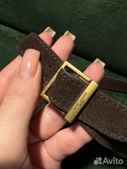 Yves saint laurent сумка замшевая коричневая