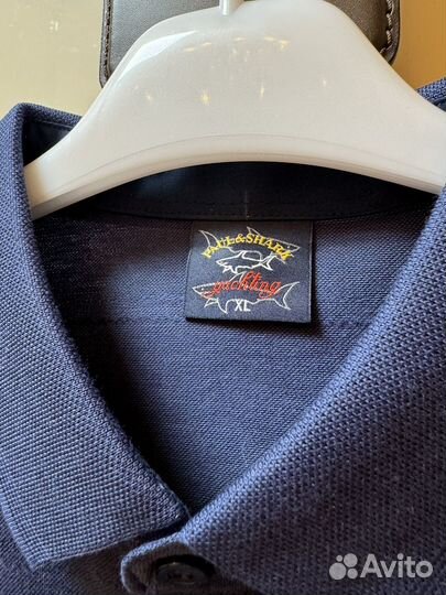 Поло Paul Shark мужское синий цвет размеры: 50-58