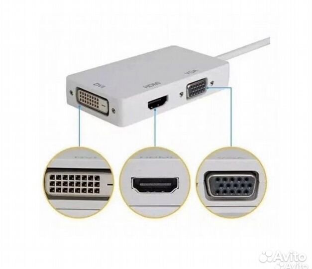 Адаптер mini dp / hdmi dvi vga