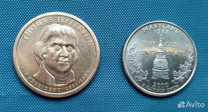 Обмен/продажа 1 доллар США Президент Т. Джеферсон