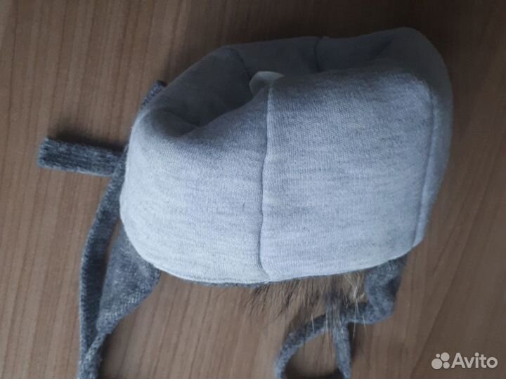 Шапка Kotik зимняя с натуральным помпоном