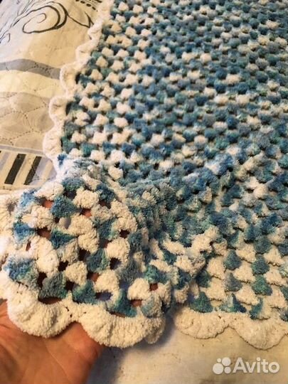 Плед детский вязаный ручная работа