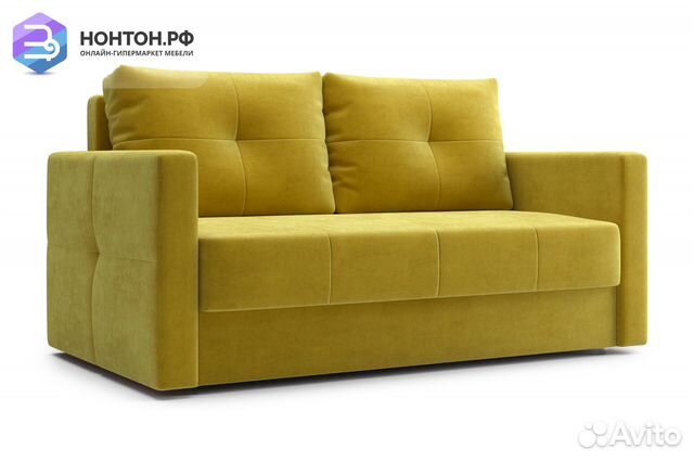 Диван шагающая еврокнижка Вита горчичный