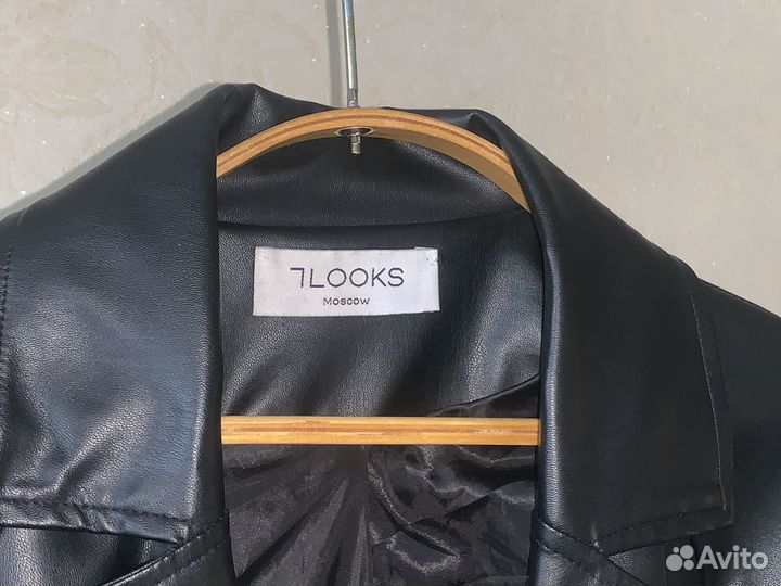 Пальто экокожа