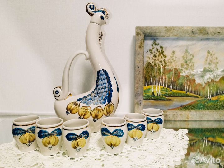 Штоф фарфор,кувшин,фруктовница