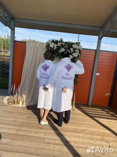 Парные халаты с именной вышивкой