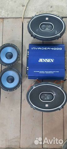 Усилитель jensen 4000 и 4 колонки JBL