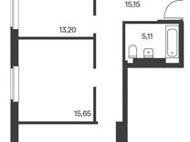 2-к. апартаменты, 75,4 м², 4/25 эт.