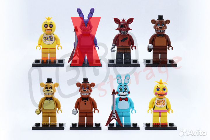 Lego Аниматроники фнаф fnaf Фредди Бонни Фокс Чика