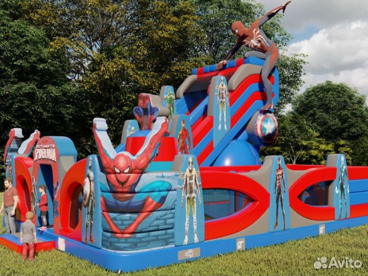 Батут для бизнеса Человек Паук 12*9