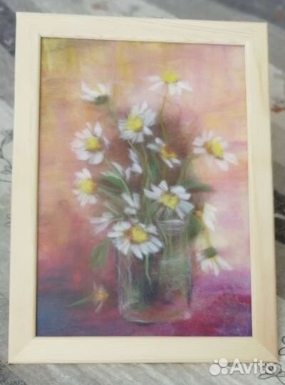 Картина в технике шерстяная акварель