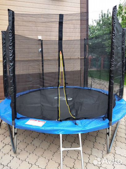 Батут с внешней сеткой и лестниц. 10 футов d-305см