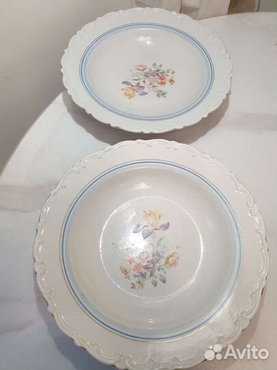 Глубокие тарелки СССР Дулево и Kahla гдр