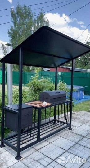 Мангал с крышей