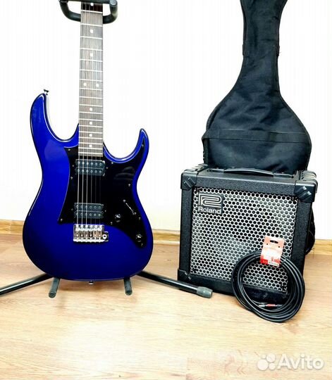 Электрогитара Ibanez с комбоусилителем Roland