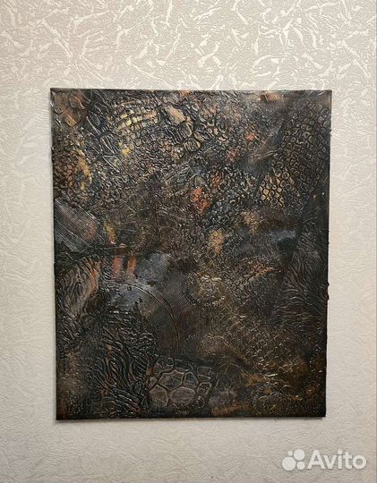 Интерьерная рельефная картина ручная работа