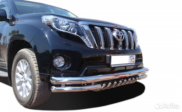 Защита бампера Акула Toyota Land Cruiser Prado