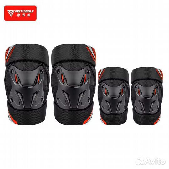 Защита колен и локтей Motowolf (короткая версия)