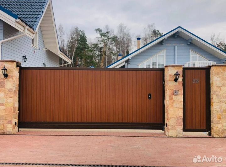 Ворота откатные алюминиевые Prestige