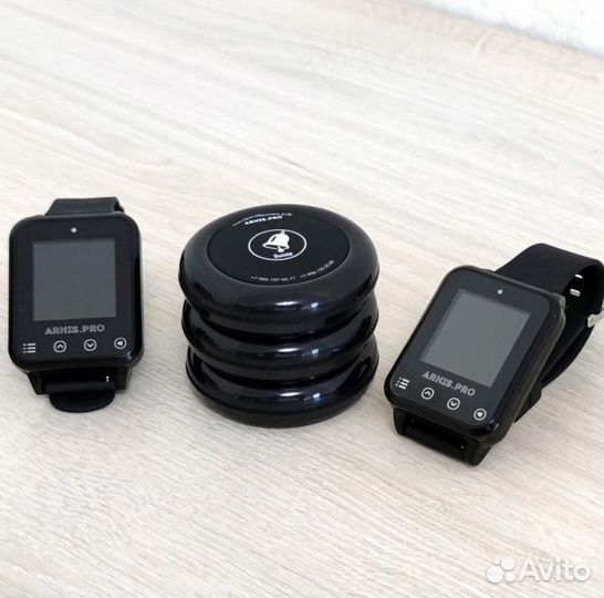 Кнопка вызова официанта с часами-пейджер Элит