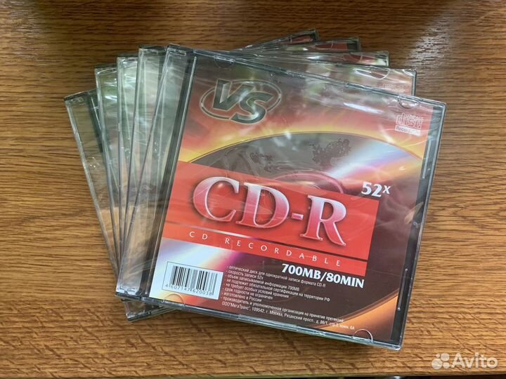 Диски CD-R VS 0.7 гб 52x slim box vscdrsl501