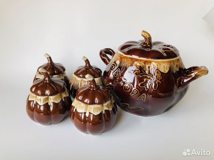 Набор горшочков для запекания керамика