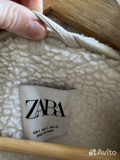 Дубленка авиатор zara