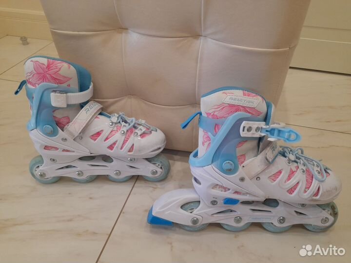 Роликовые коньки детские раздвижные размер 32-35