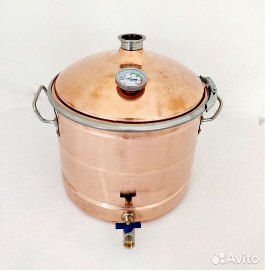 Медный перегонный куб 30 и 50 литро с зглушкой тэн