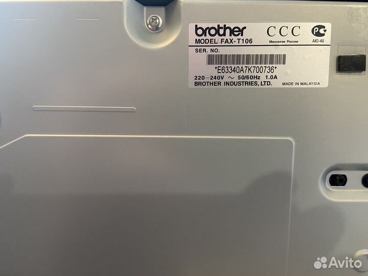 Факс- телефон brother FAX - T106