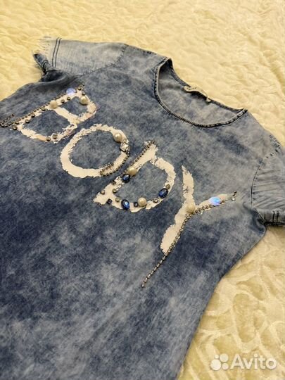 Джинсовое платье легкое